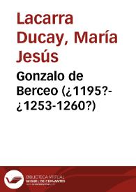 Gonzalo de Berceo (¿1195?-¿1253-1260?)