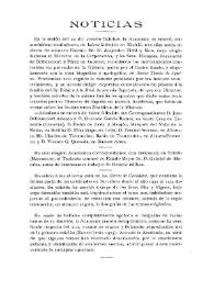 Boletín de la Real Academia de la Historia, tomo 63 (noviembre 1913). Cuadernos V. Noticias