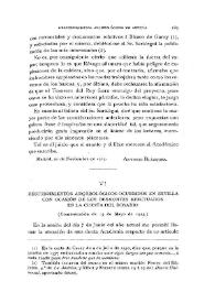 Descubrimientos arqueológicos ocurridos en Sevilla con ocasión de los desmontes efectuados en la Cuesta del Rosario