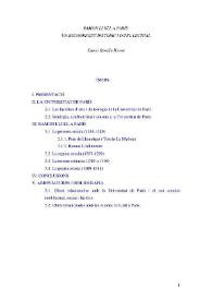 Ramon Llull a París. Un recorregut històric i intel·lectual