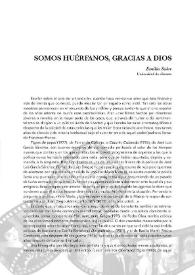 Somos huérfanos, gracias a Dios