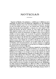 Boletín de la Real Academia de la Historia , tomo 65 (octubre 1914). Cuaderno IV. Noticias