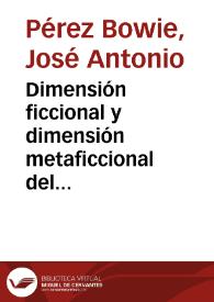 Dimensión ficcional y dimensión metaficcional del texto secundario (sobre el último teatro de Alfonso Sastre)