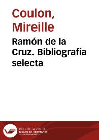 Ramón de la Cruz. Bibliografía selecta