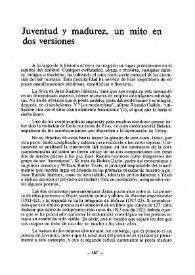 Juventud y madurez, un mito en dos versiones