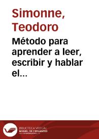 Método para aprender a leer, escribir y hablar el francés