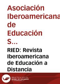 RIED: Revista Iberoamericana de Educación a Distancia