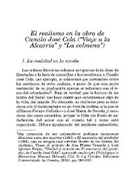 El realismo en la obra de Camilo José Cela ('Viaje a la Alcarria' y 'La colmena')