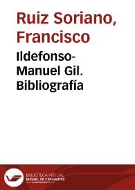 Ildefonso-Manuel Gil. Bibliografía