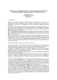 Propuesta de elaboración de un diccionario básico bilingüe español-japonés, japonés-español para principiantes