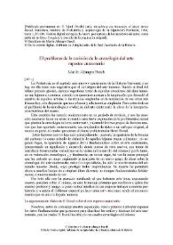 El problema de la revisión de la cronología del arte rupestre cuaternario