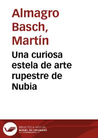 Una curiosa estela de arte rupestre de Nubia