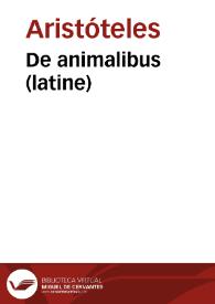 De animalibus (latine)