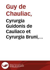 Cyrurgia Guidonis de Cauliaco et Cyrurgia Bruni, Teorici, Rolandi, Lanfranci, Rogerii, Bertapalie.