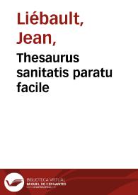 Thesaurus sanitatis paratu facile