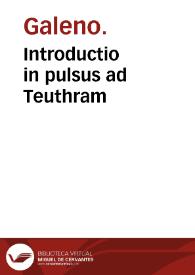 Introductio in pulsus ad Teuthram
