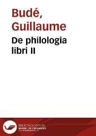 De philologia libri II