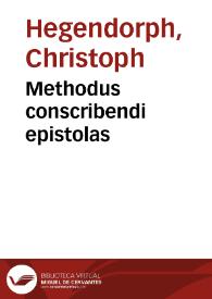 Methodus conscribendi epistolas