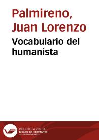 Vocabulario del humanista