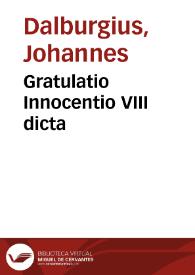 Gratulatio Innocentio VIII dicta