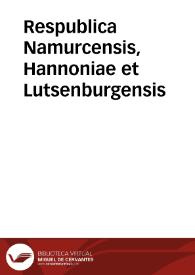 Respublica Namurcensis, Hannoniae et Lutsenburgensis