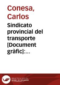 Sindicato provincial del transporte : Valencia
