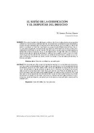 El sueño de la codificación y el despertar del Derecho