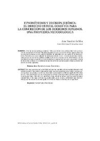 Etnométodos y decisión jurídica : el Derecho estatal como vía para la concreción de los derechos humanos. Una propuesta metodológica