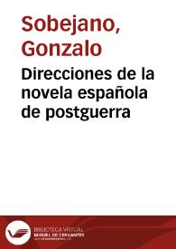 Direcciones de la novela española de postguerra