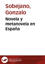 Novela y metanovela en España