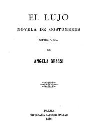 El lujo: novela de costumbres
