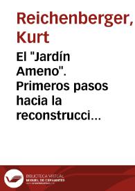 El 'Jardín Ameno'. Primeros pasos hacia la reconstrucción de una colección de comedias de finales del siglo XVII hasta comienzos del siglo XVIII