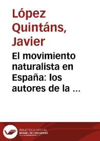 El movimiento naturalista en España: los autores de la segunda mitad del XIX ante Zola