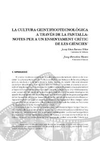 La cultura cientificotecnológica a través de la pantalla: notes per a un ensenyament crític de les ciències