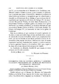 Documentos para la historia artística y literaria de Aragón, procedentes del Archivo de Protocolos de Zaragoza, siglo XVI, por Manuel Abizanda y Broto