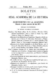Adquisiciones de la Academia durante el primer semestre del año 1917