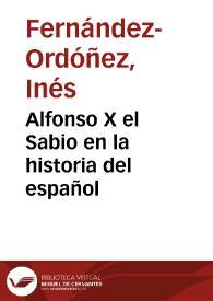 Alfonso X el Sabio en la historia del español