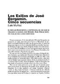 Los exilios de José Bergamín. Cinco secuencias