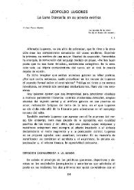 Leopoldo Lugones. La Luna Doncella en su poesía erótica