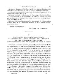 Discurso de salutación pronunciado en la sesión de la Real Academia de la Historia el 7 de diciembre de 1917, por el Correspondiente D. Pedro José de Rada y Gamió