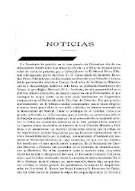 Noticias. Boletín de la Real Academia de la Historia, tomo 72 (enero 1918). Cuaderno I