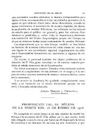 Proposición del Sr. Mélida en la sesión del 18 de enero de 1918