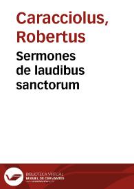 Sermones de laudibus sanctorum
