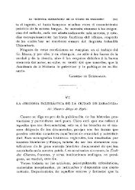 La 'Historia Eclesiástica de la Ciudad de Zaragoza', del maestro Diego de Espés