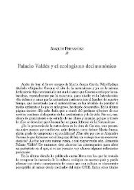 Palacio Valdés y el ecologismo decimonónico