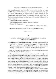Estudio sobre apellidos y nombres de lugares hispano-marroquíes