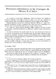 Personajes celestinescos en las 'Cantigas' de Alfonso X
