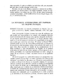 La revuelta antiespañola en Nápoles: un nuevo enfoque. Rosario Villari: 'La revuelta antiespañola en Nápoles. Los orígenes (1585-1647)', Madrid,...