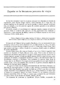 España en la literatura peruana de viajes