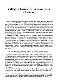 Vallejo y Larrea, o las afinidades electivas